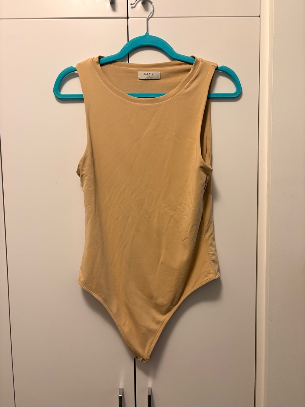 Babaton Sleeveless Bodysuit in Tan